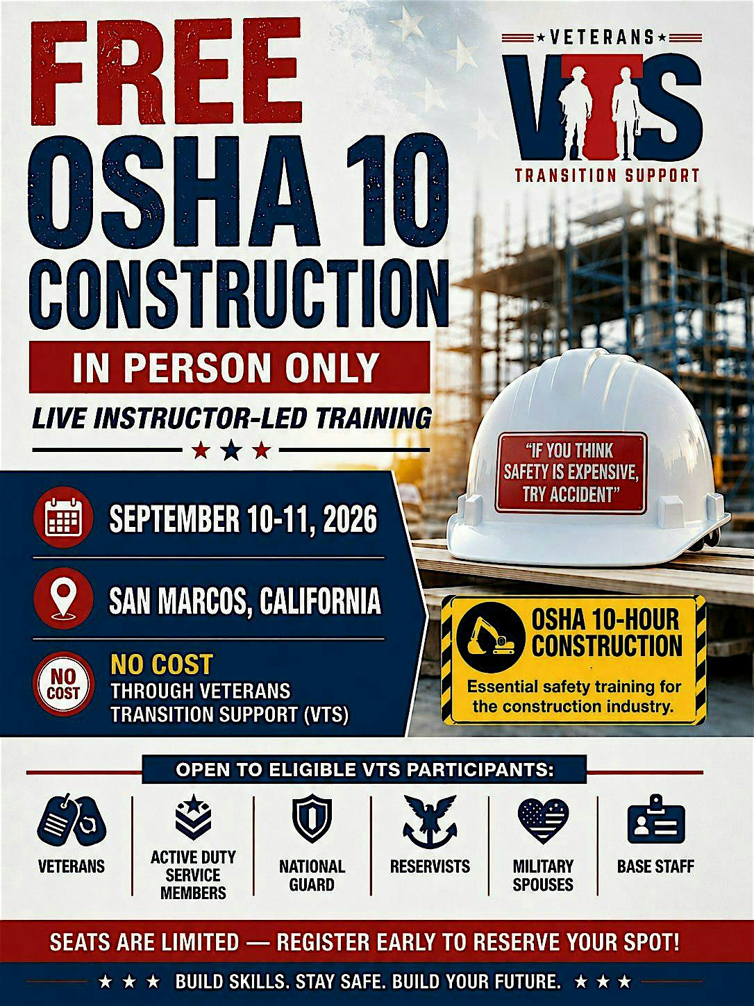 Free OSHA 10-Hour Construction Safety Training | SEP 10-11 | San Marcos CA 1 74cbc9f51db60de81cc69da5159d95d8